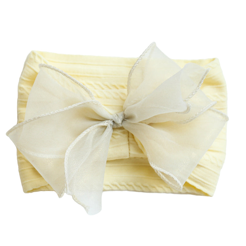 Girls Solid Color Polka dots Bow Accessories Headwear