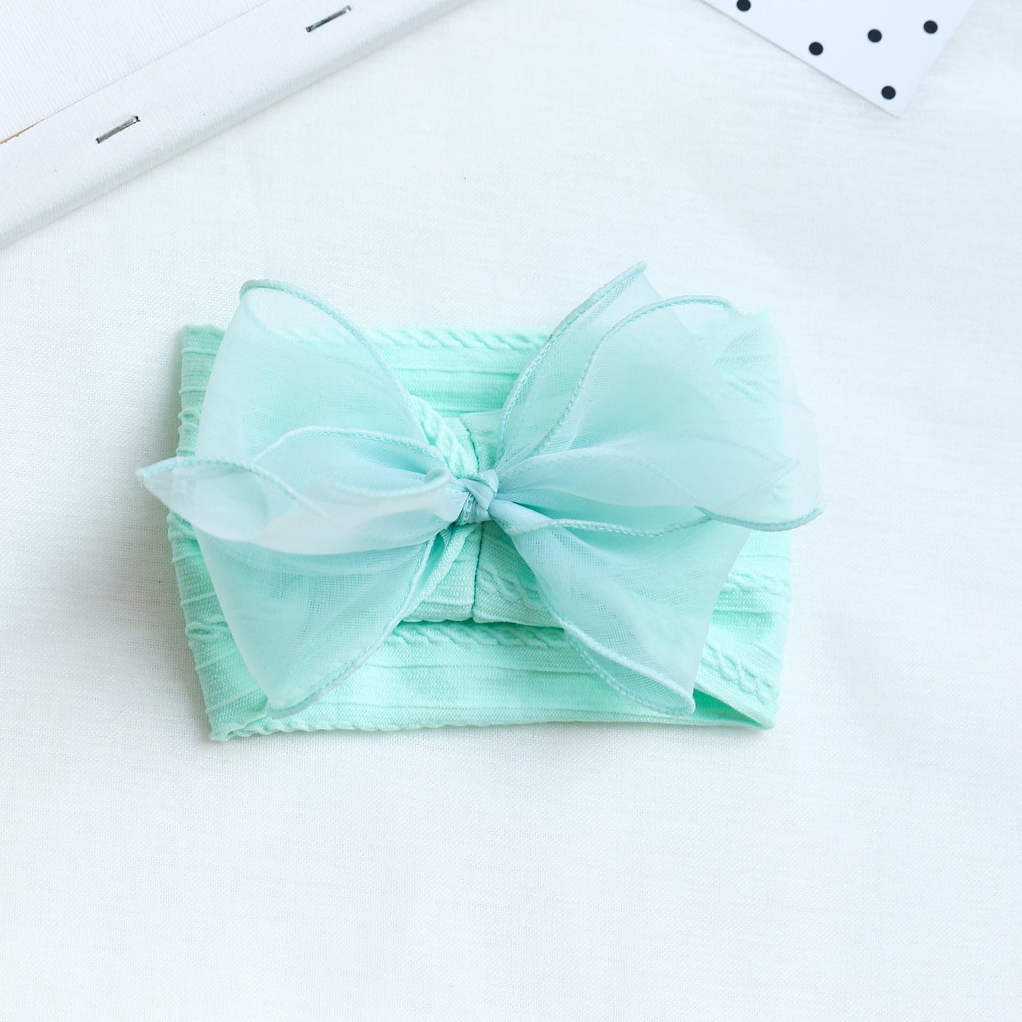 Girls Solid Color Polka dots Bow Accessories Headwear