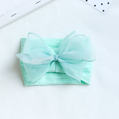 Girls Solid Color Polka dots Bow Accessories Headwear
