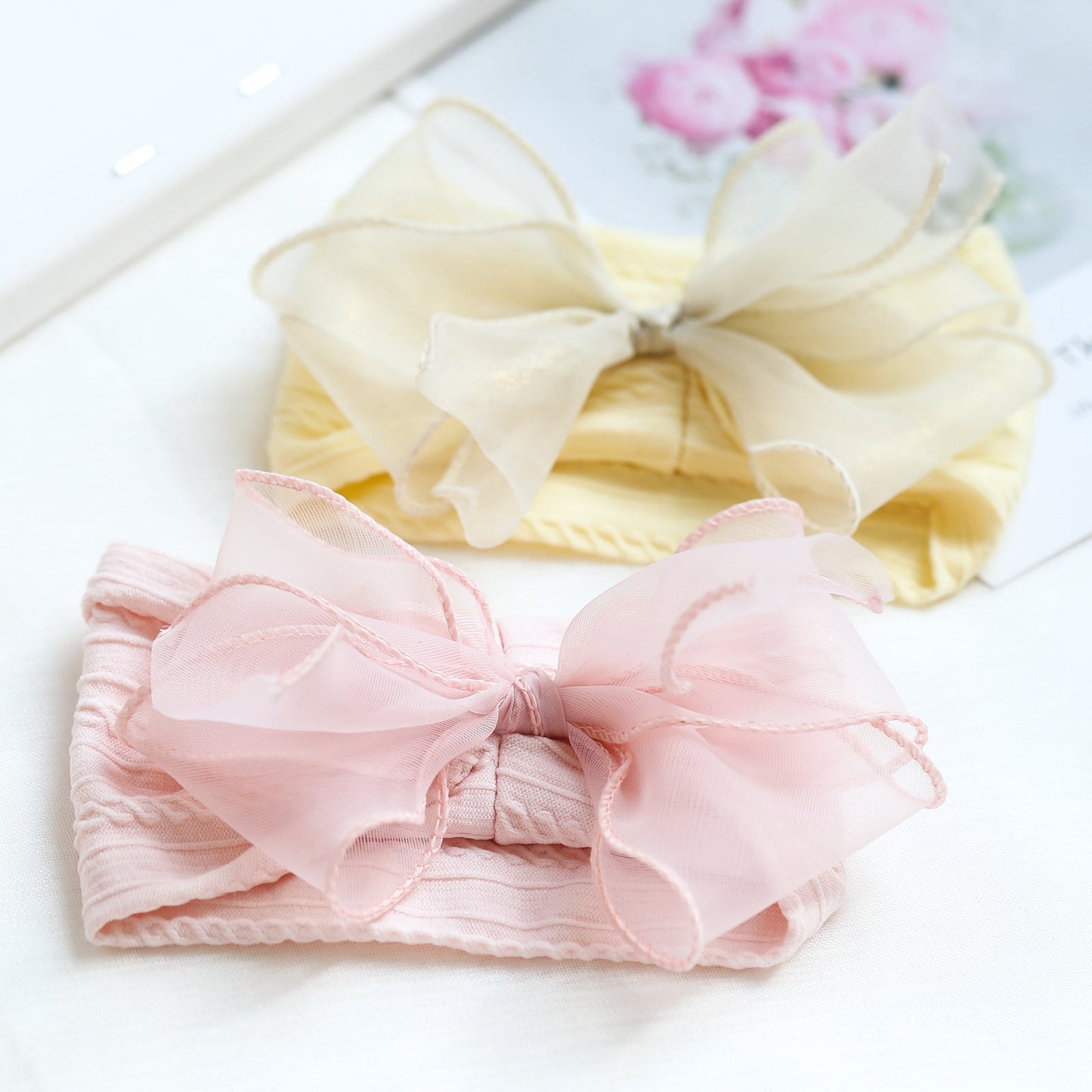 Girls Solid Color Polka dots Bow Accessories Headwear