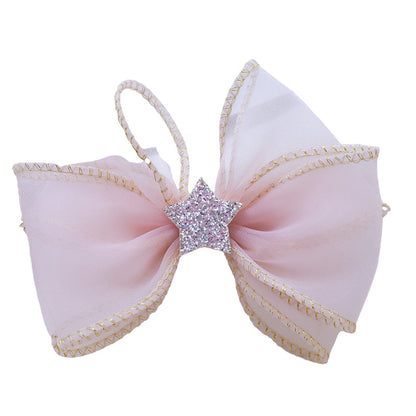 Girls Solid Color Star Bow Accessories Headwear