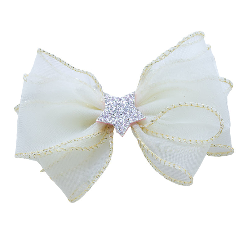 Girls Solid Color Star Bow Accessories Headwear