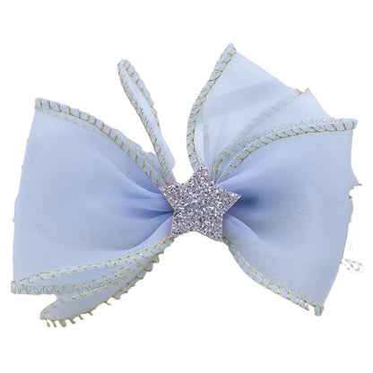 Girls Solid Color Star Bow Accessories Headwear