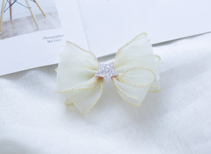 Girls Solid Color Star Bow Accessories Headwear