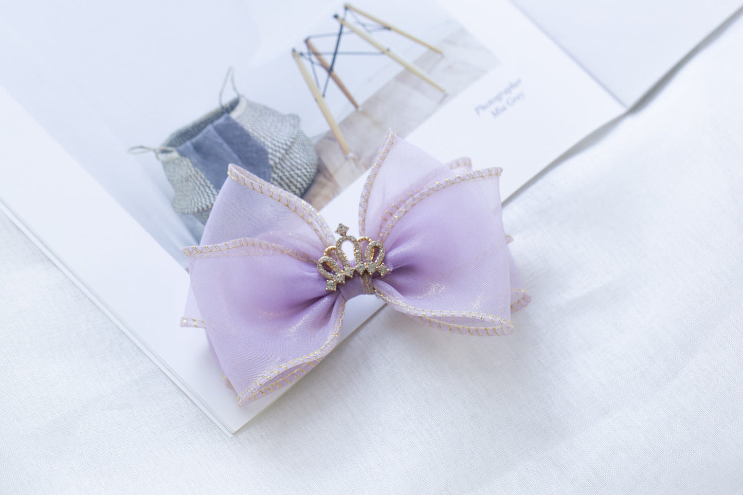 Girls Solid Color Star Bow Accessories Headwear
