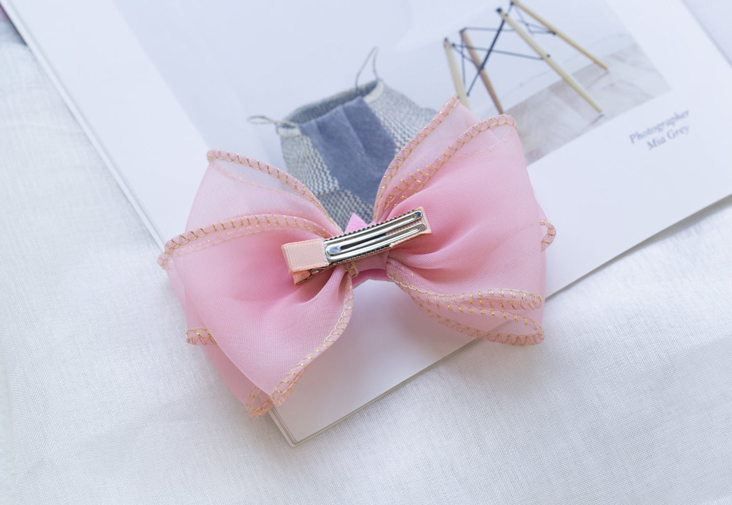 Girls Solid Color Star Bow Accessories Headwear