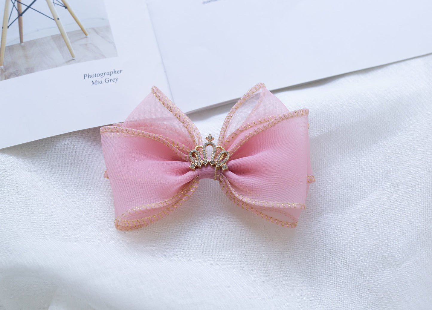 Girls Solid Color Star Bow Accessories Headwear