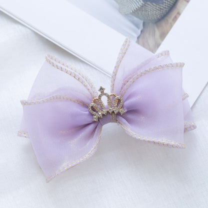 Girls Solid Color Star Bow Accessories Headwear