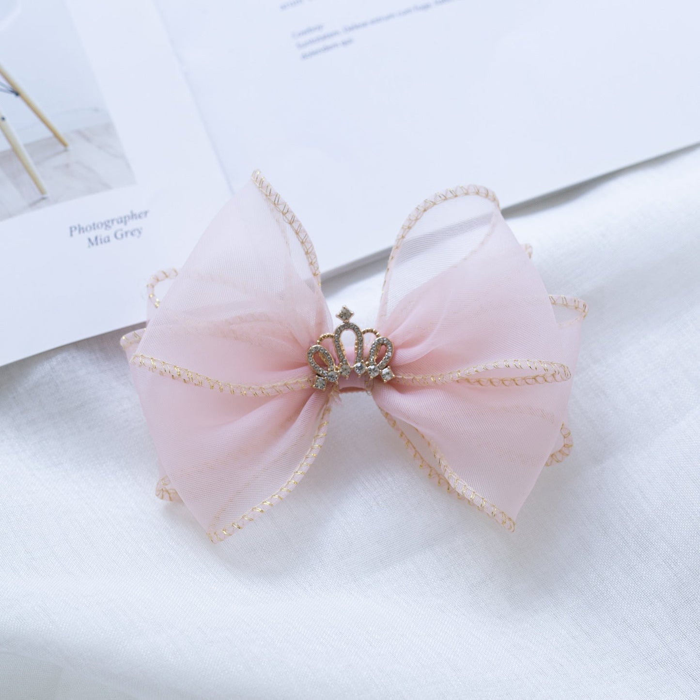 Girls Solid Color Star Bow Accessories Headwear