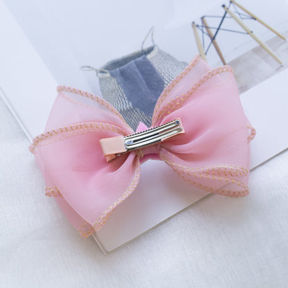 Girls Solid Color Star Bow Accessories Headwear