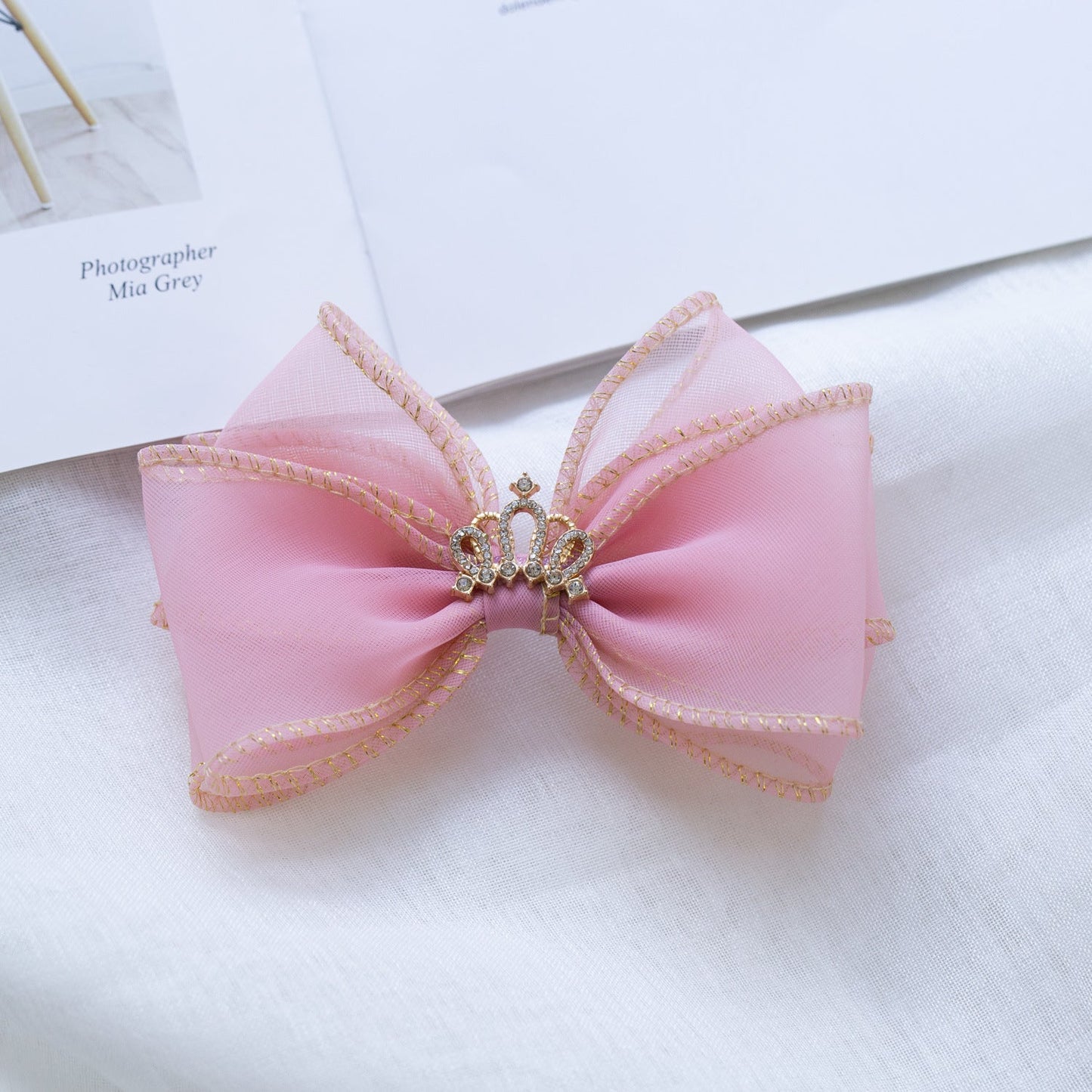 Girls Solid Color Star Bow Accessories Headwear