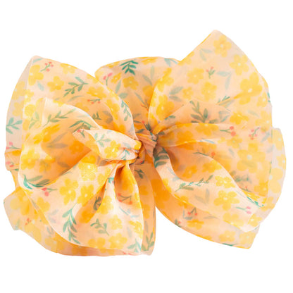 Girls Flower Bow Print Accessories Headwear