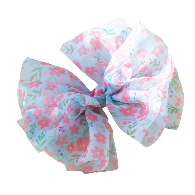 Girls Flower Bow Print Accessories Headwear