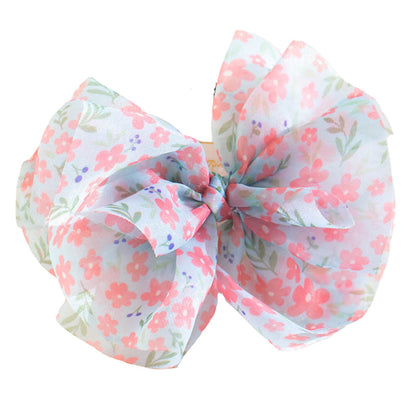 Girls Flower Bow Print Accessories Headwear