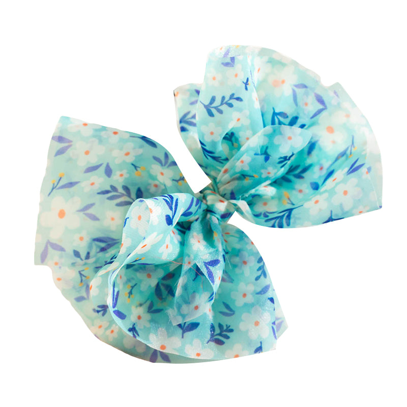 Girls Flower Bow Print Accessories Headwear