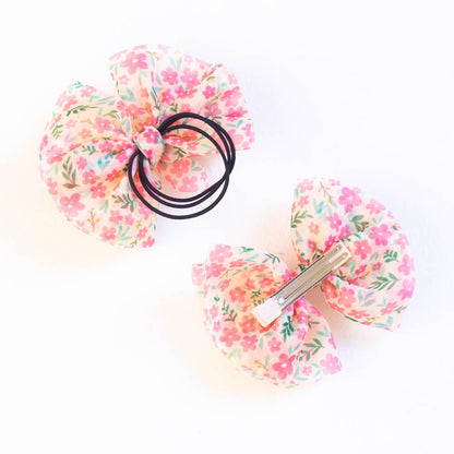 Girls Flower Bow Print Accessories Headwear