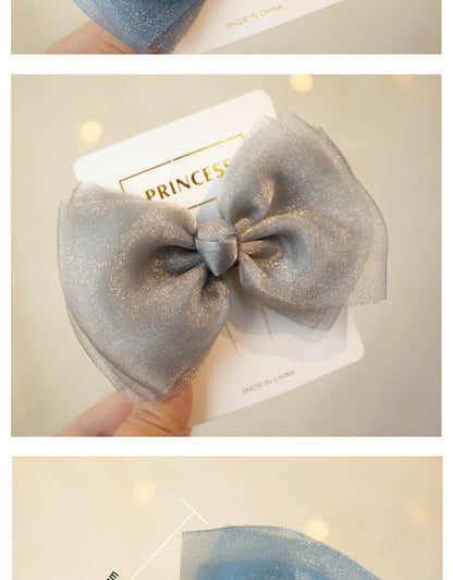 Girls Solid Color Bow Accessories Headwear
