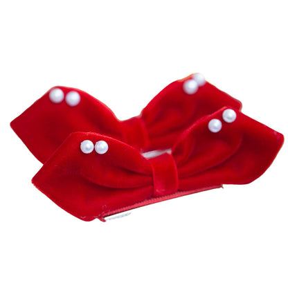 Girls Solid Color Bow Accessories Headwear