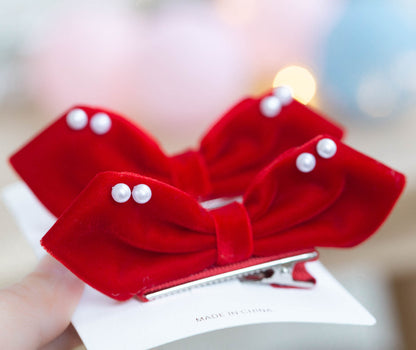 Girls Solid Color Bow Accessories Headwear