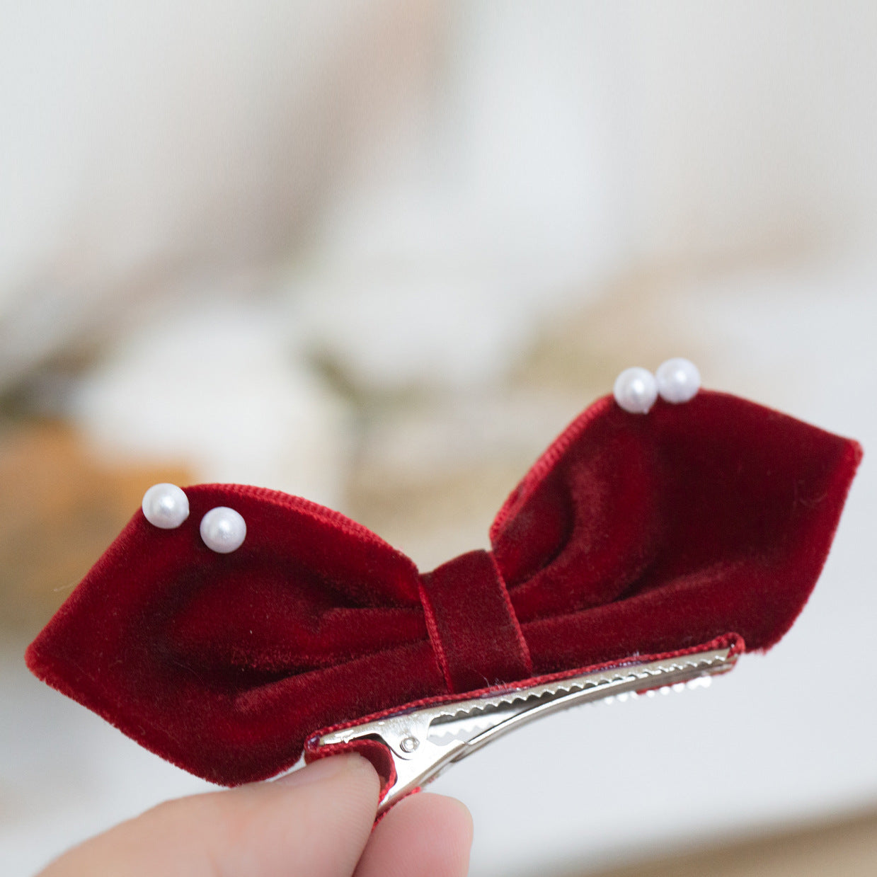 Girls Solid Color Bow Accessories Headwear