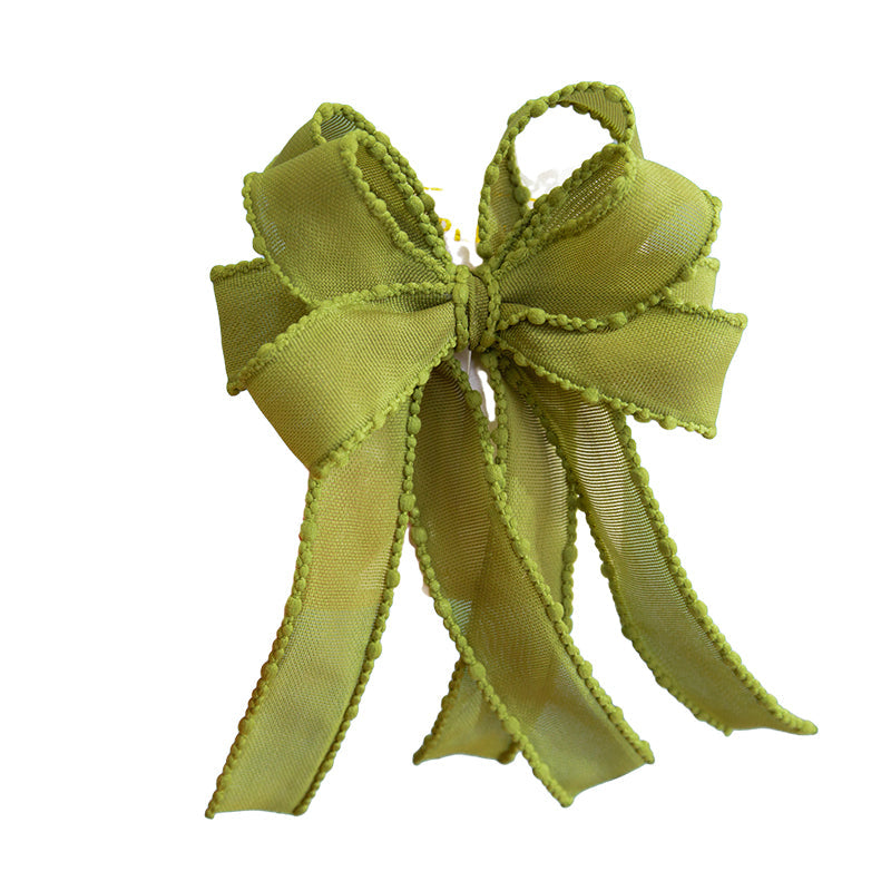 Girls Solid Color Bow Accessories Headwear