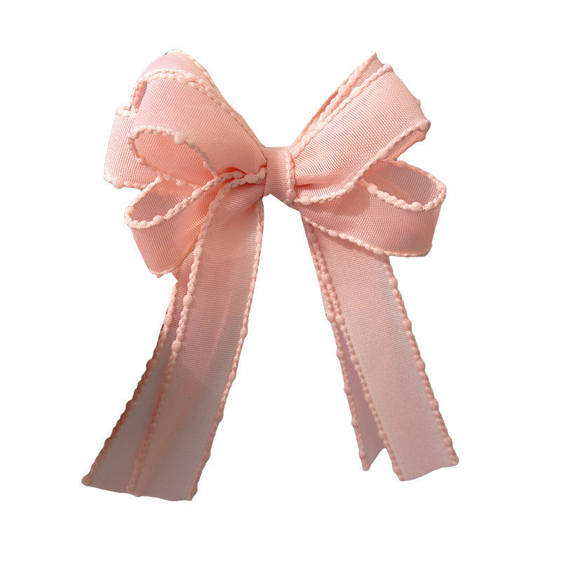 Girls Solid Color Bow Accessories Headwear