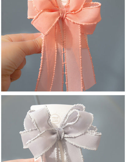 Girls Solid Color Bow Accessories Headwear