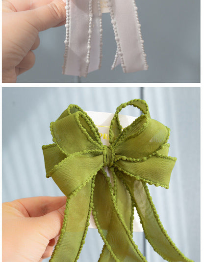 Girls Solid Color Bow Accessories Headwear