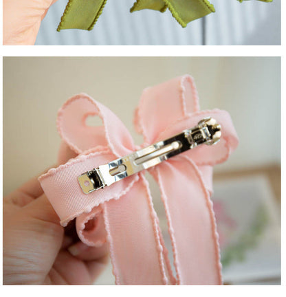 Girls Solid Color Bow Accessories Headwear
