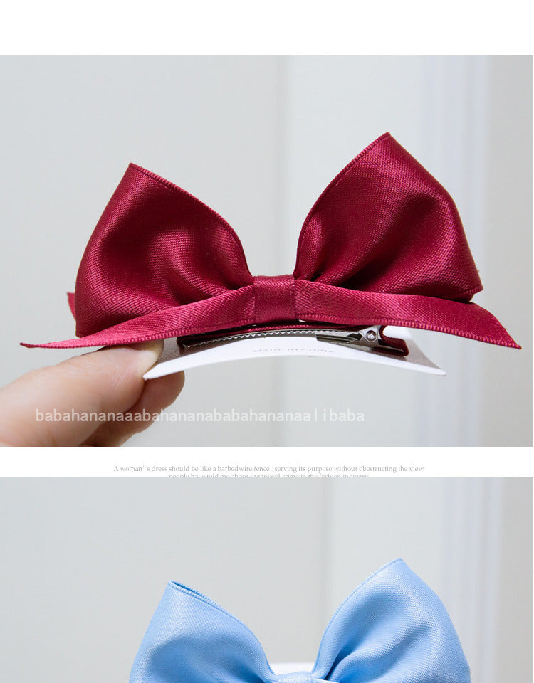 Kid Girls Solid Color Bow Headwear Wholesale 220620358