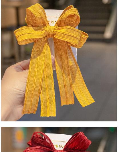 Girls Solid Color Bow Accessories Headwear