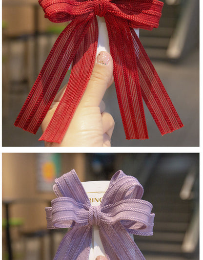 Girls Solid Color Bow Accessories Headwear