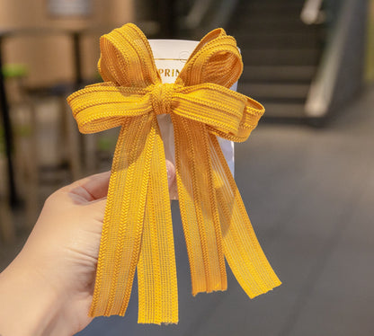 Girls Solid Color Bow Accessories Headwear
