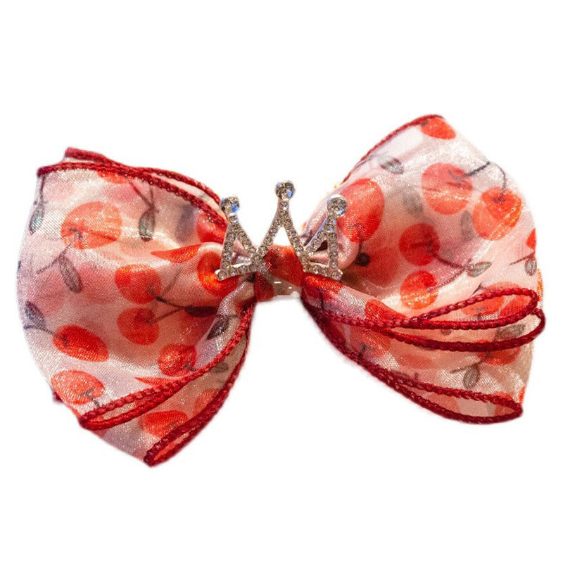 Girls Fruit Bow Print Accessories Headwear