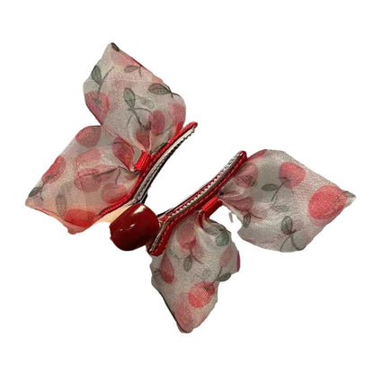 Girls Fruit Bow Print Accessories Headwear