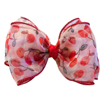 Girls Fruit Bow Print Accessories Headwear