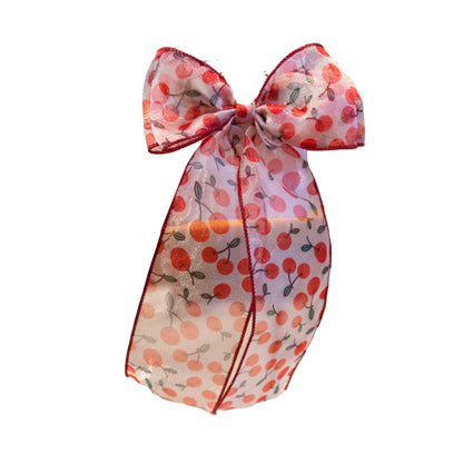 Girls Fruit Bow Print Accessories Headwear