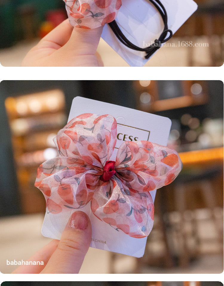 Girls Fruit Bow Print Accessories Headwear