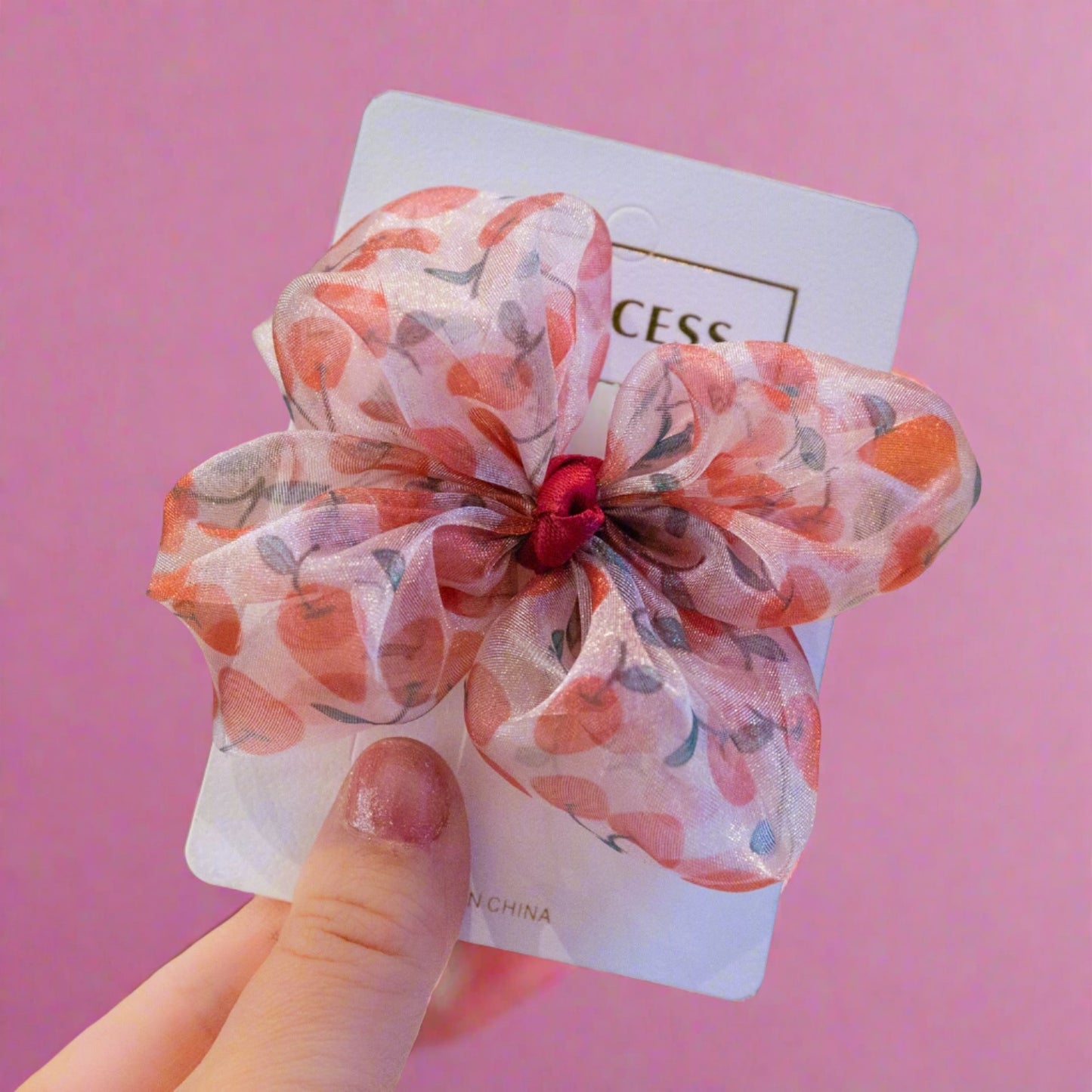 Girls Fruit Bow Print Accessories Headwear