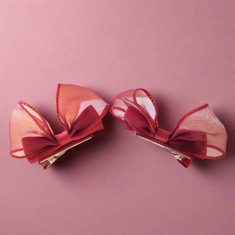 Baby Kid Girls Solid Color Bow Headwear