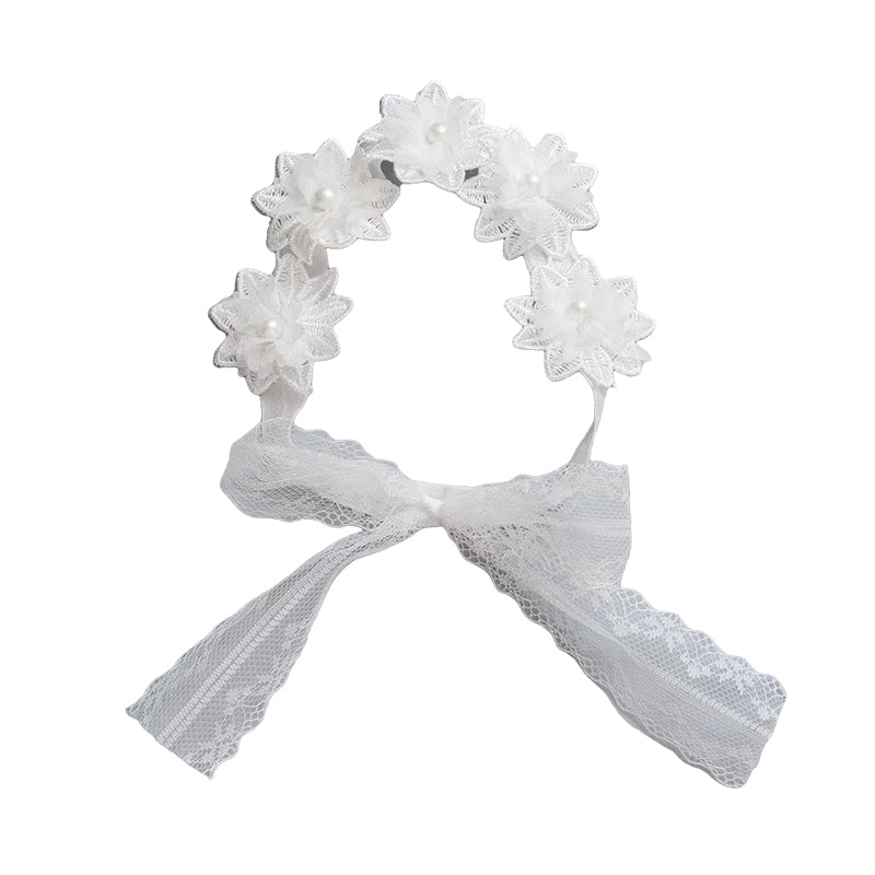 Baby Girls Flower Lace Dressy Headwear Wholesale 220620555