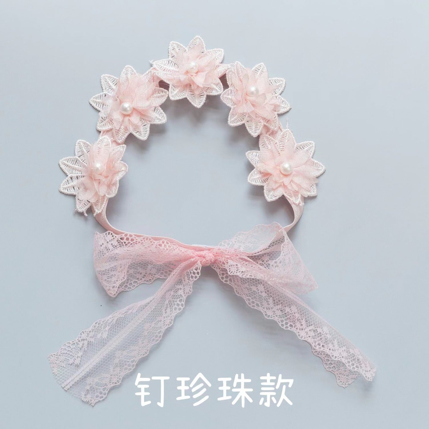 Baby Girls Flower Lace Dressy Headwear Wholesale 220620555