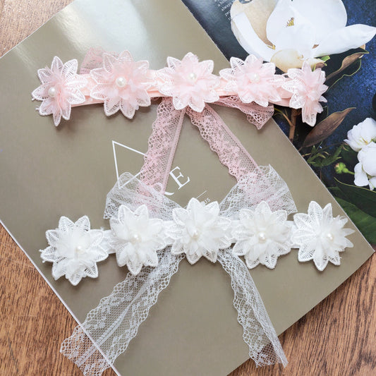 Baby Girls Flower Lace Dressy Headwear Wholesale 220620555