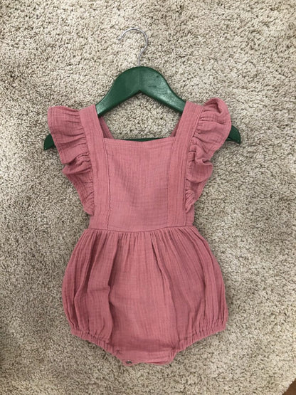 Baby Girls Solid Color Rompers Accessories Headwear
