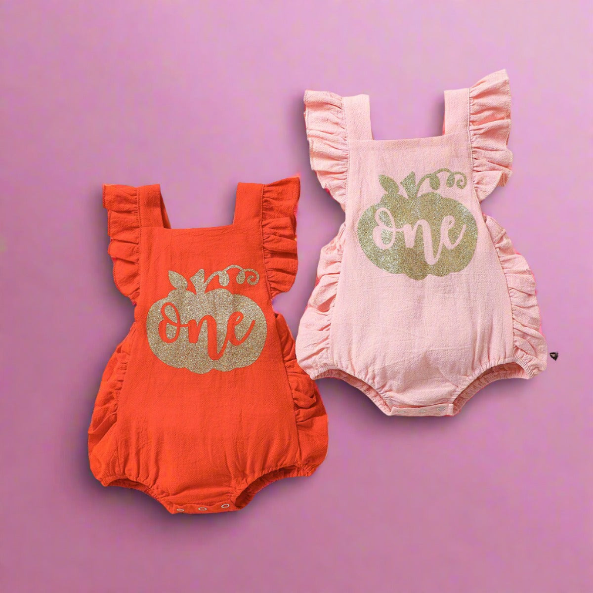 Baby Girls Letters Print Halloween Rompers
