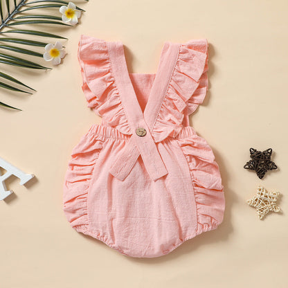 Baby Girls Letters Print Halloween Rompers