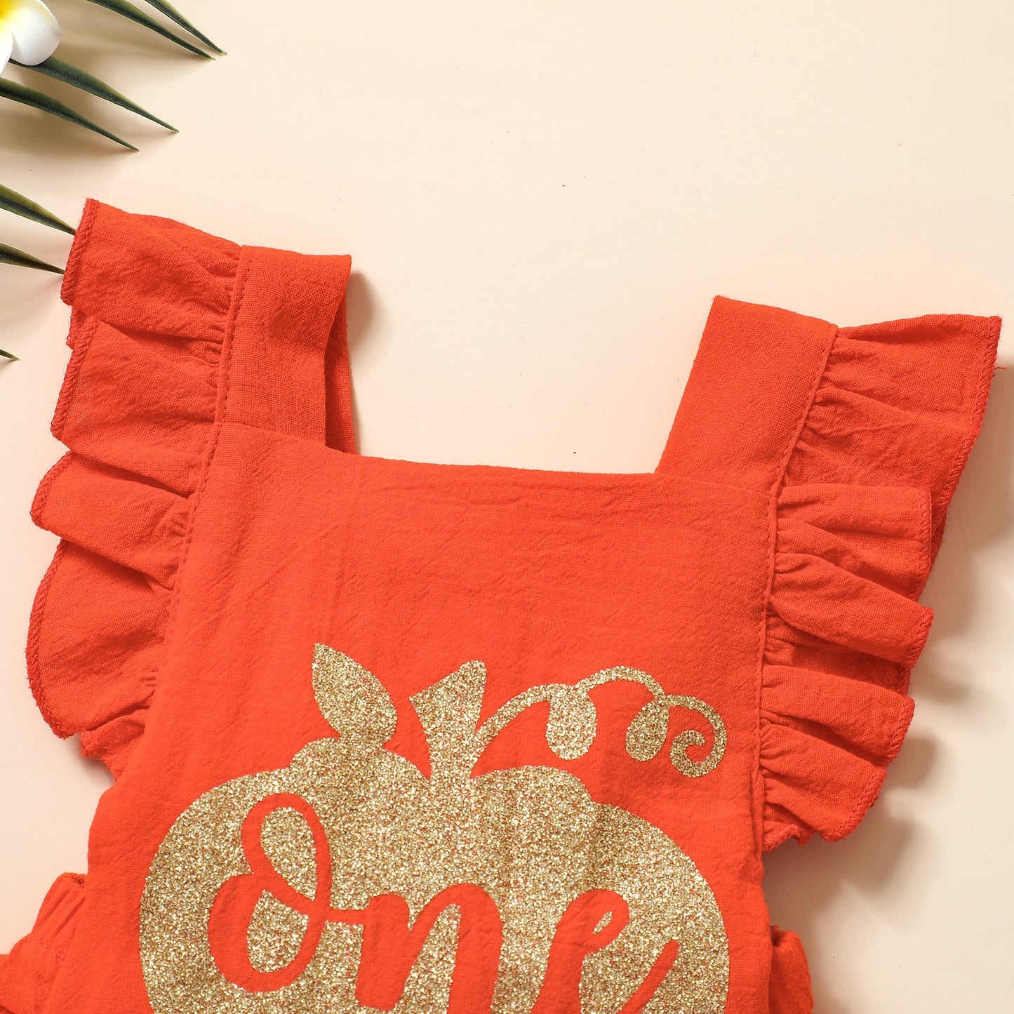 Baby Girls Letters Print Halloween Rompers