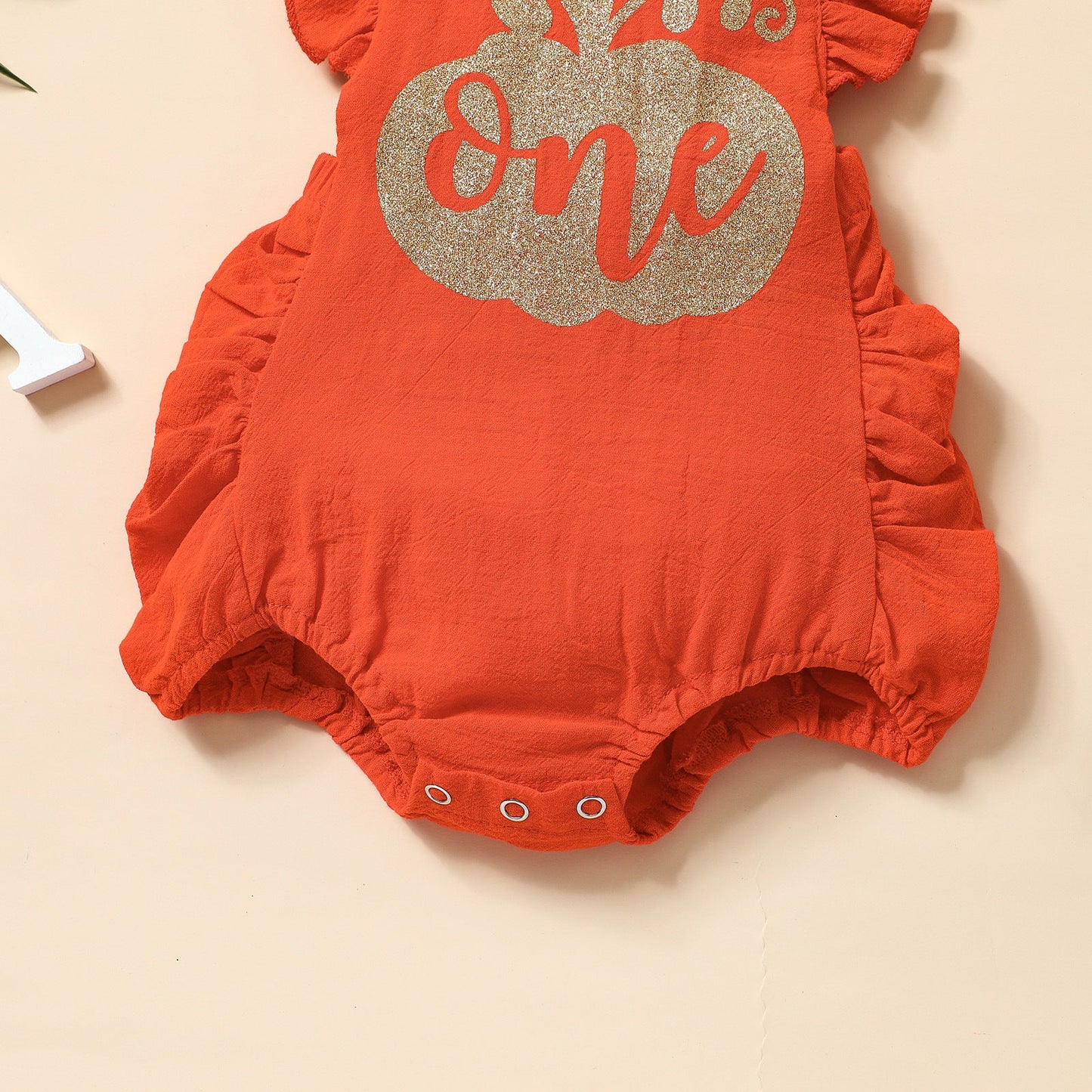 Baby Girls Letters Print Halloween Rompers