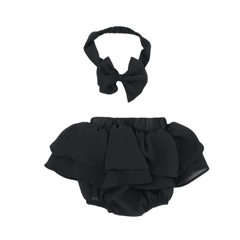 Baby Girls Solid Color Bow Shorts Accessories Headwear