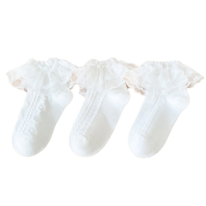 Girls Solid Color Accessories Socks